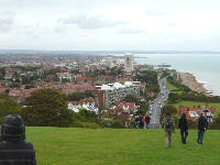 Ein Blick von den Klippen auf Eastbourne.